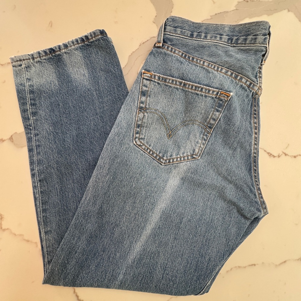 Vintage Levi's 501 Jeans 32x30 Blue Straight Leg Button Fly Retro Grunge Rugged - Picture 13 of 15